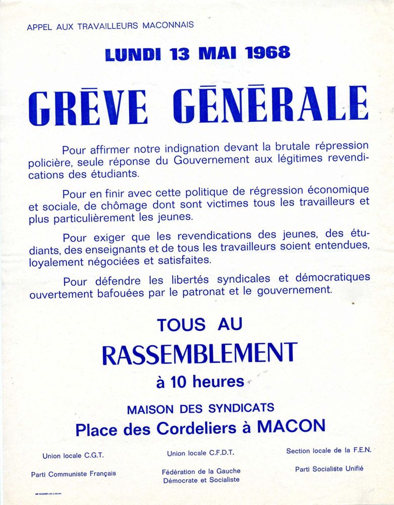 Mai 68 en Saône-et-Loire