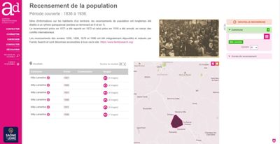 Nouvelle version V7 : recherche par filtres dans les recensements de population