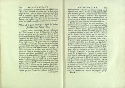 "Histoire de la petite vérole qui a régné à Chalon-sur-Saône en 1764" par M. de Loisy (BH BR 245, 1766) Page 1/5