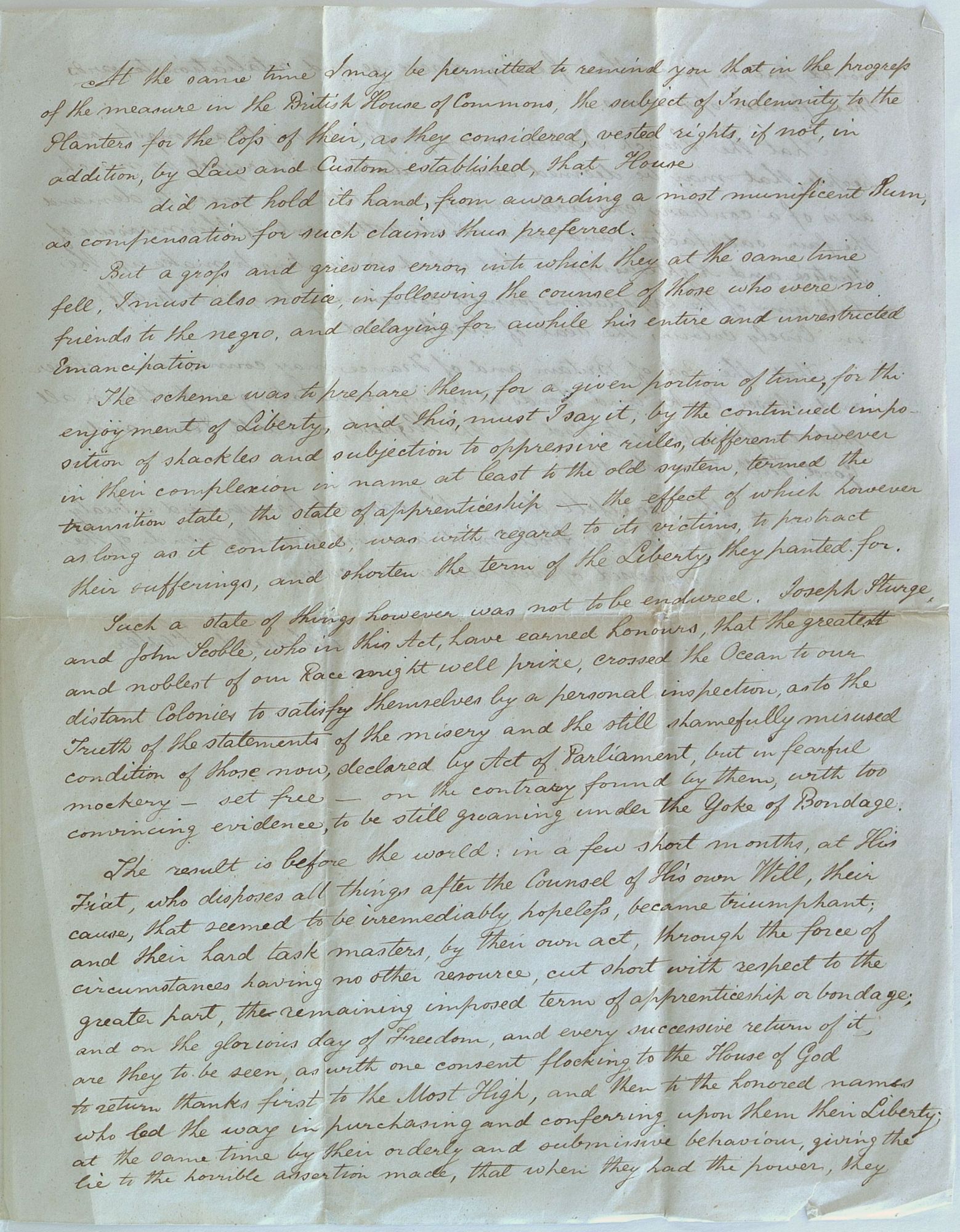 Lettre d'Edward Foster à Alphonse de Lamartine, page 3 (18 mars 1842, J 1167 - AD71)
