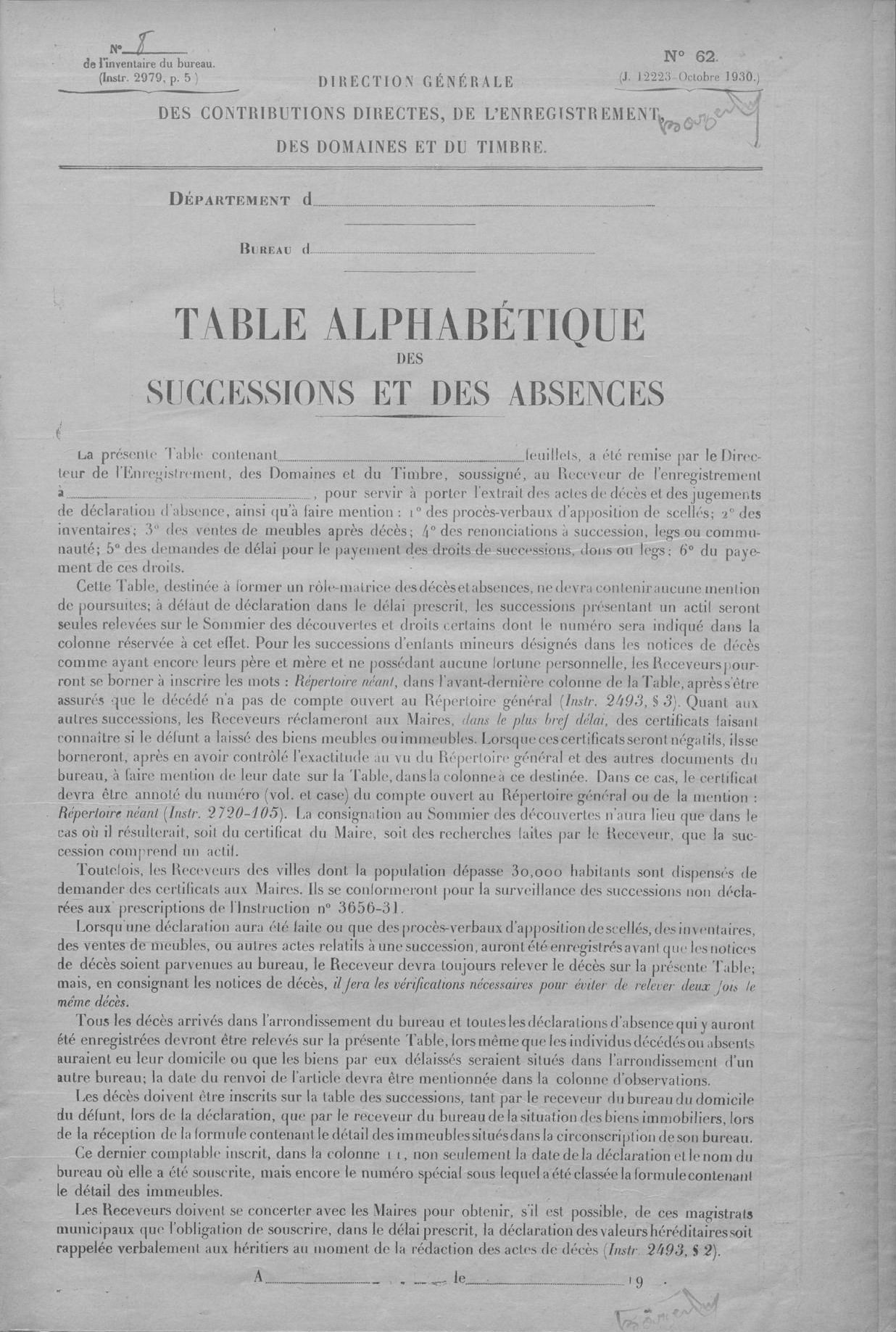 Contrôle des actes et Enregistrement