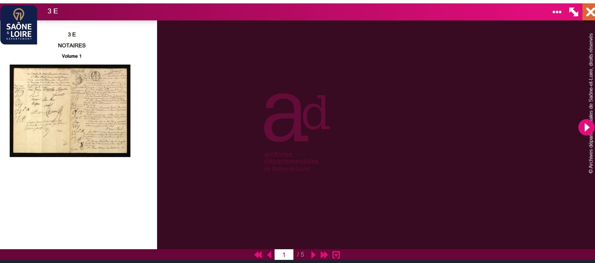 inventaire dans la vionneuse