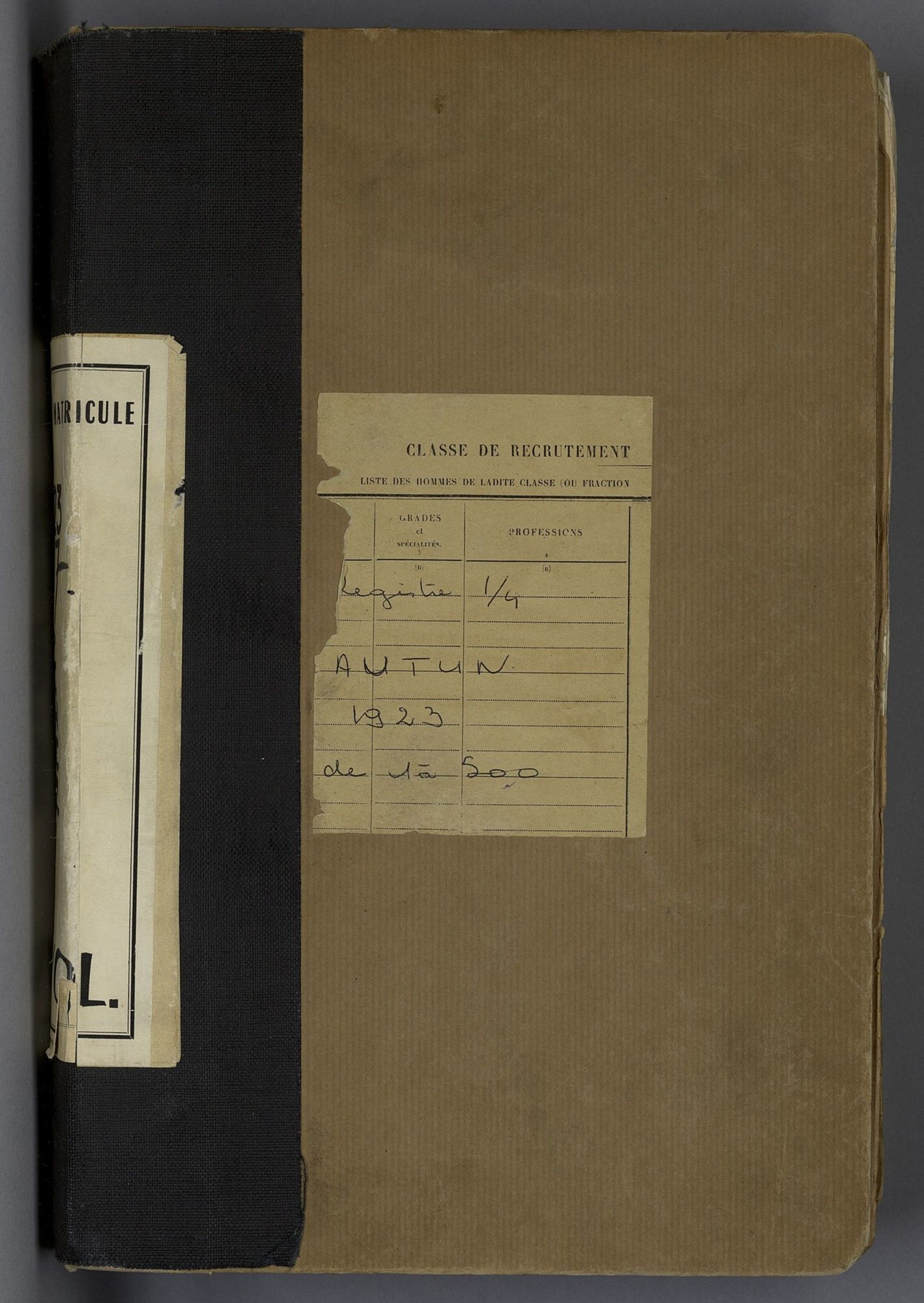 Registres matricules, classes 1922-1924 (série 1 R)