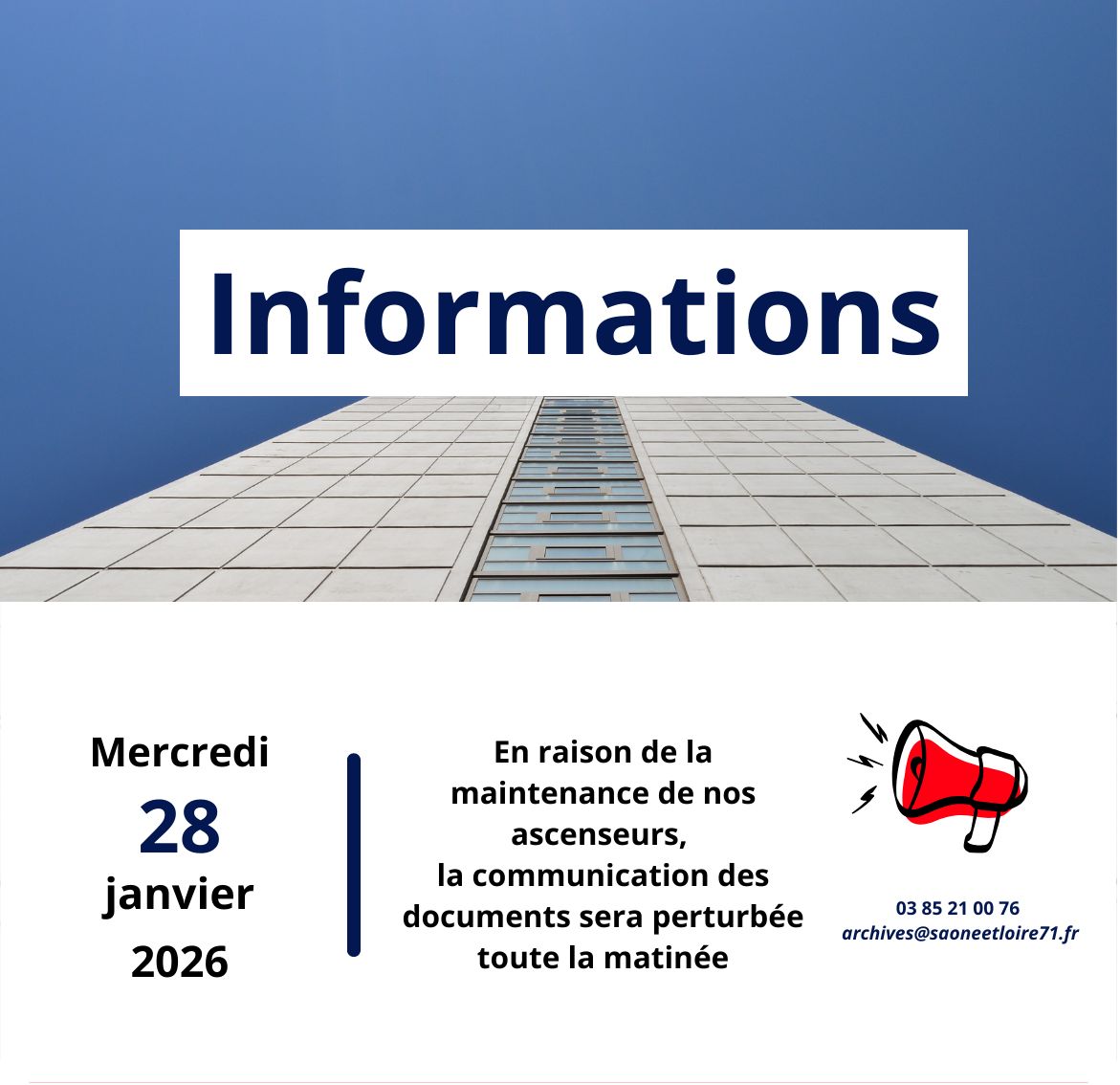 Perturbation des communications en la salle le mercredi 28 janvier