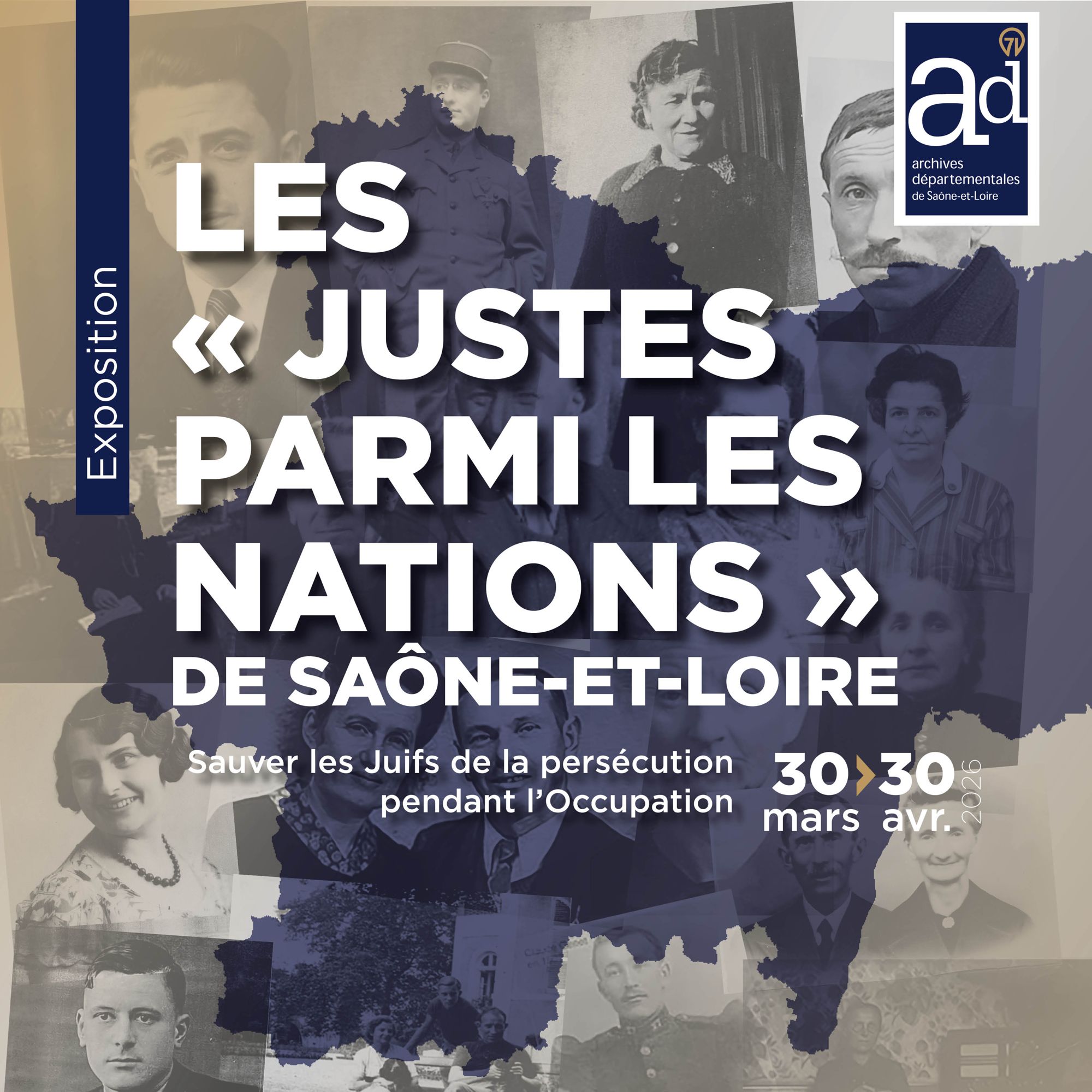 Exposition "Les Justes parmi les Nations  de Saône-et-Loire" du 30 mars au 30 avril 2026