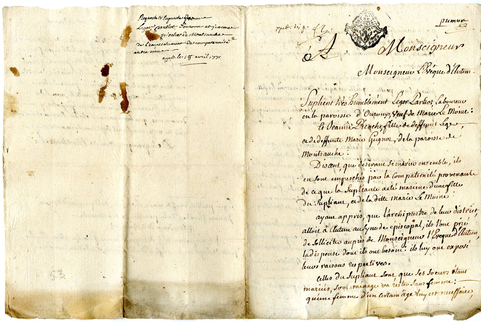 Un mariage soumis à autorisation