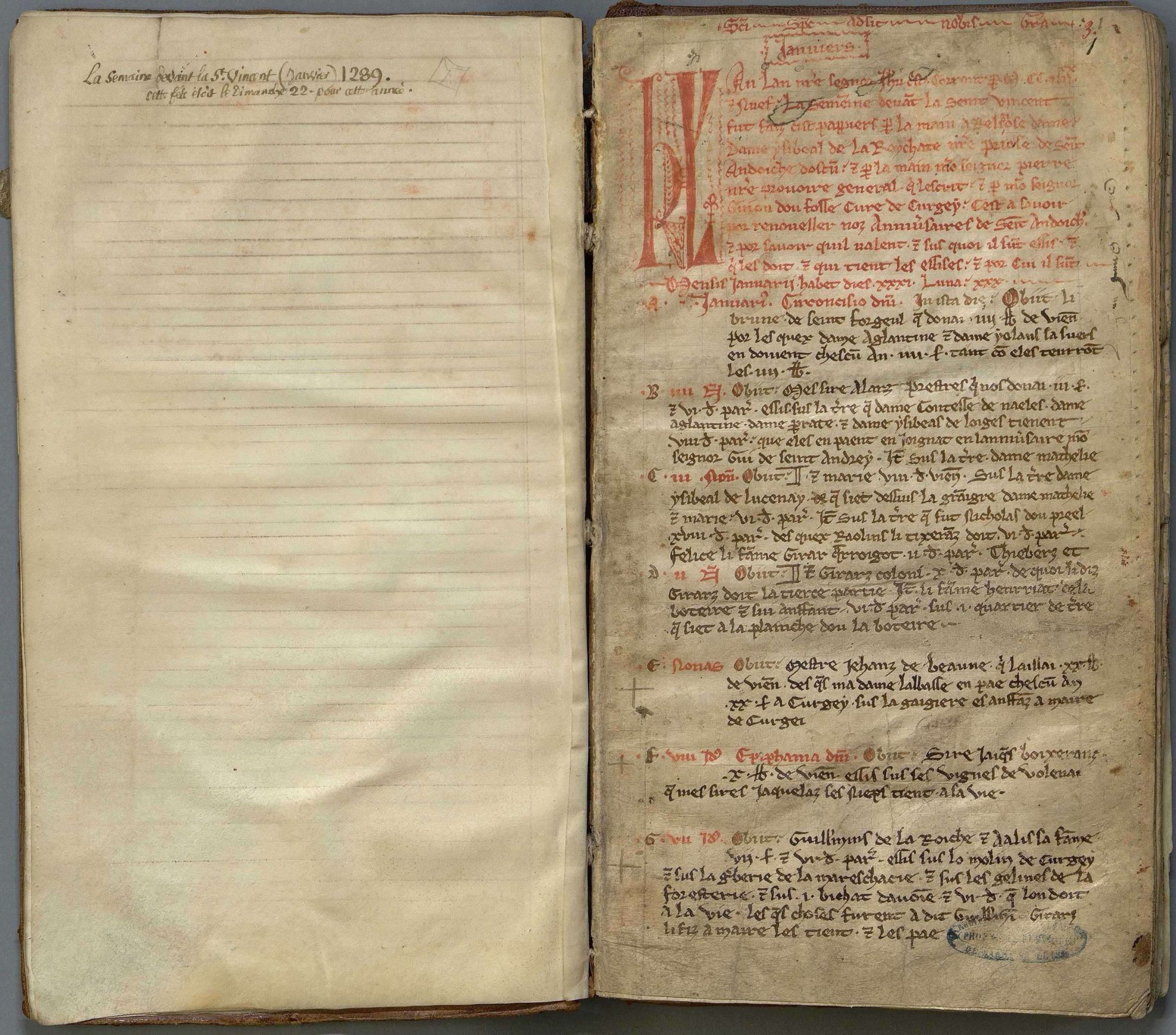 Nouveautés en ligne (obituaire de l'abbaye Saint-Andoche d'Autun, H 708)