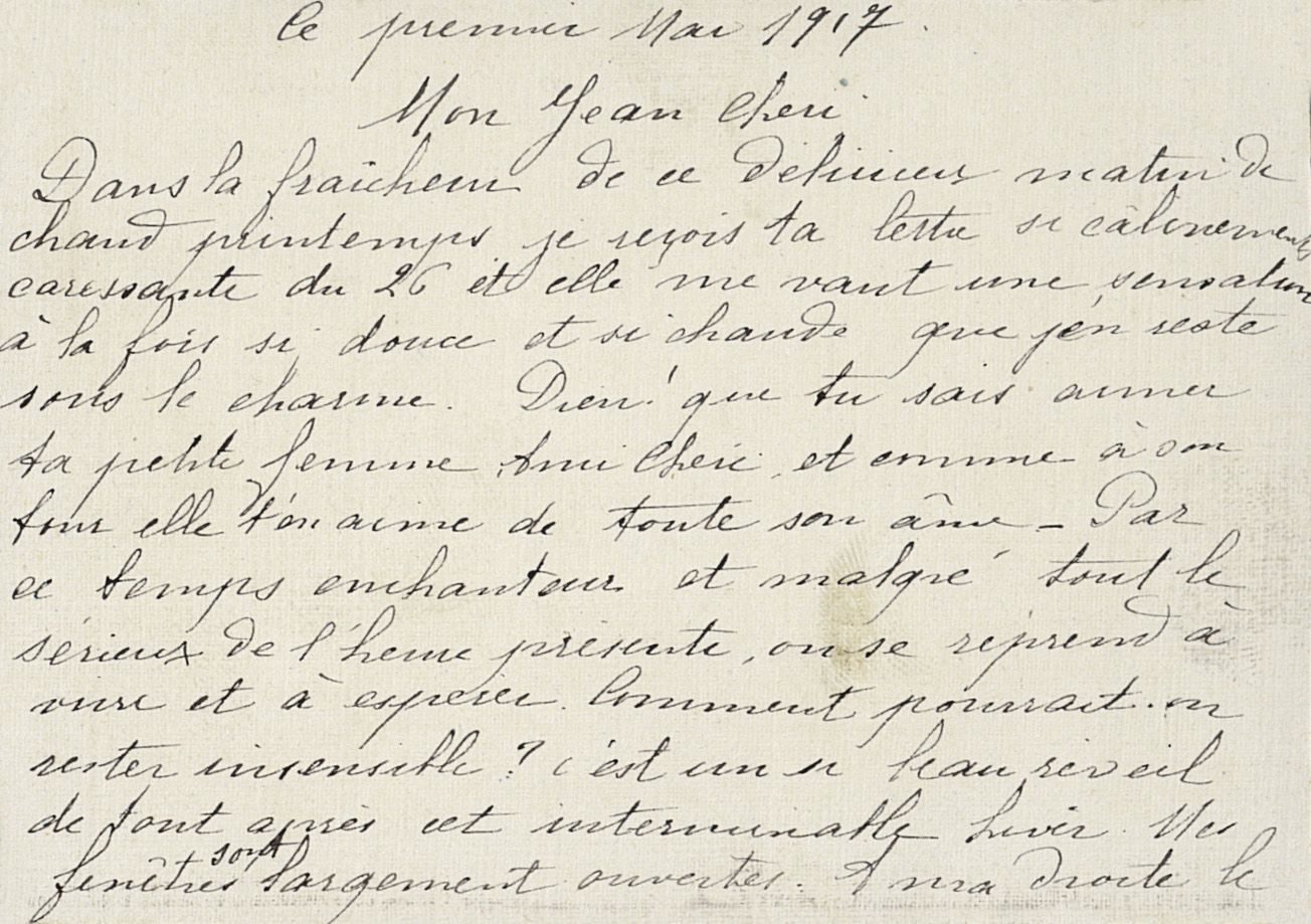 Le « petit carton », lettre du 1er mai 1917