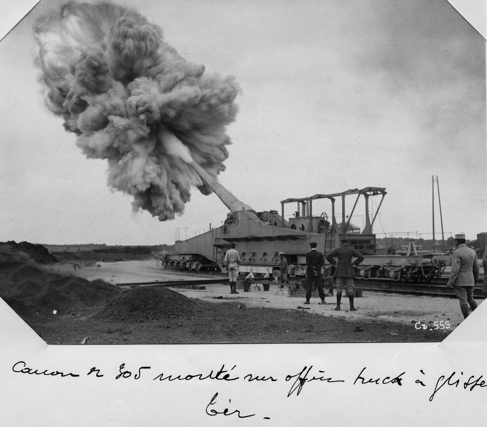 Artillerie Le Creusot. Essai de matériel. 1916. Collection AFB.