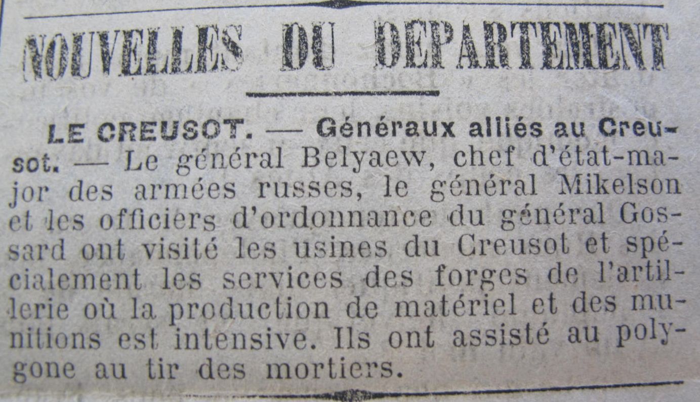 Le Progrès de Saône-et-Loire, 11 juillet 1916. ADSL PR97/79
