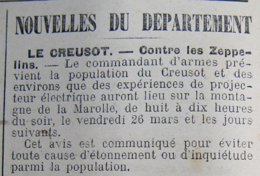 Le Progrès de Saône-et-Loire, 26 mars 1915. ADSL PR 97/76