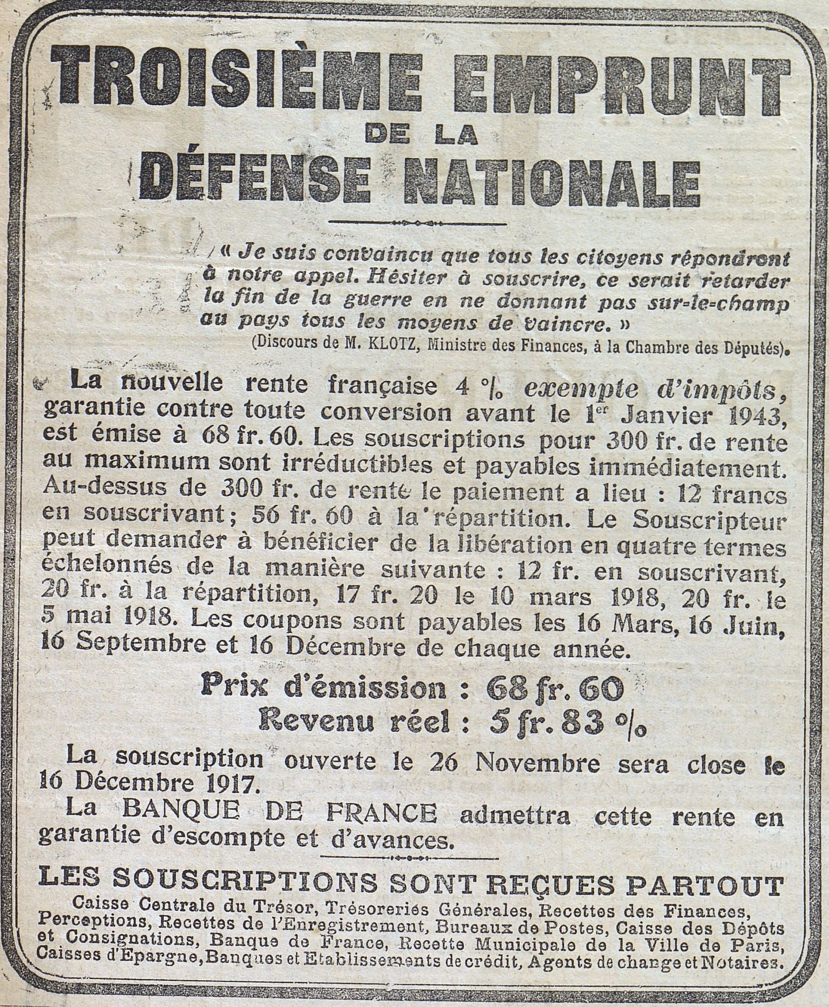 Le Progrès de Saône-et-Loire, 6 décembre 1917. ADSL PR 97/81