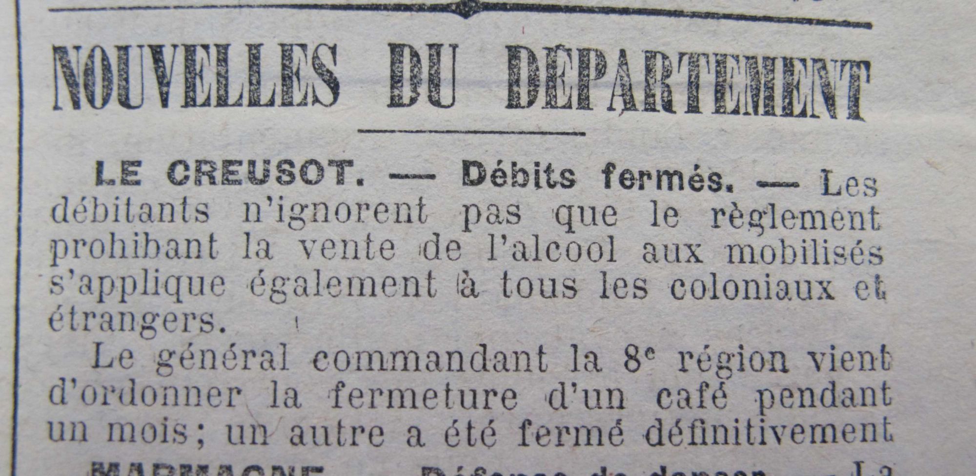 Le Progrès de Saône-et-Loire, 14 avril 1917. ADSL, PR 97/80