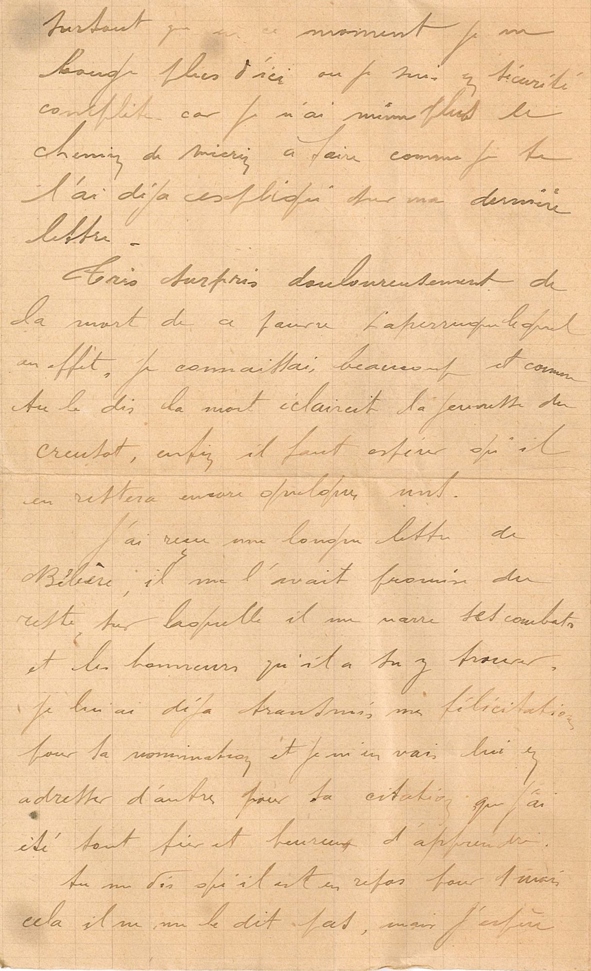 Lettre de Jean Jusot à son épouse Jeanne, 21 janvier 1917, page 2/4. CUCM, dépôt Famille Jusot