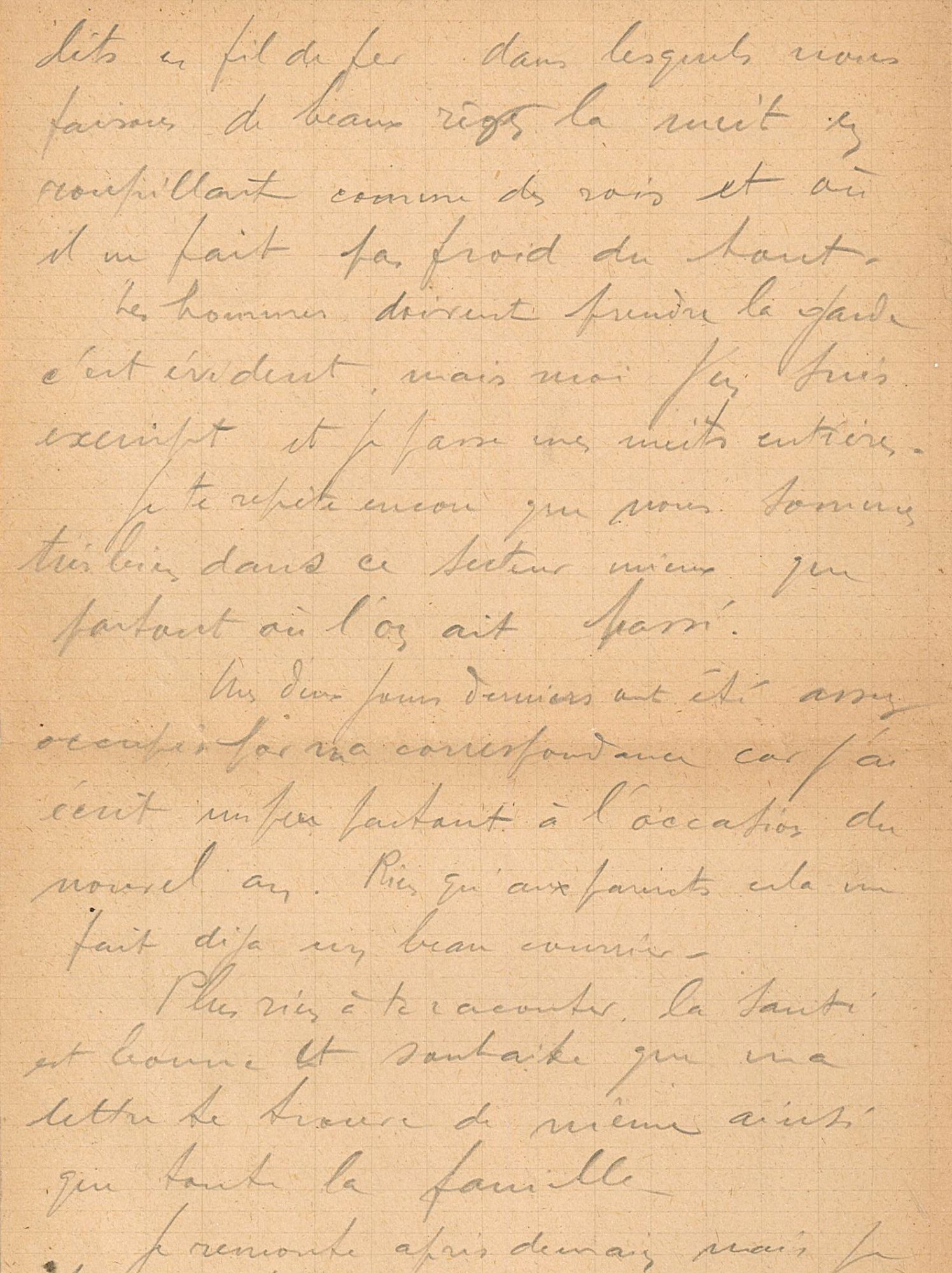 Lettre de Jean Jusot à son épouse Jeanne, 31 décembre 1917, page 4/4. CUCM, dépôt Famille Jusot