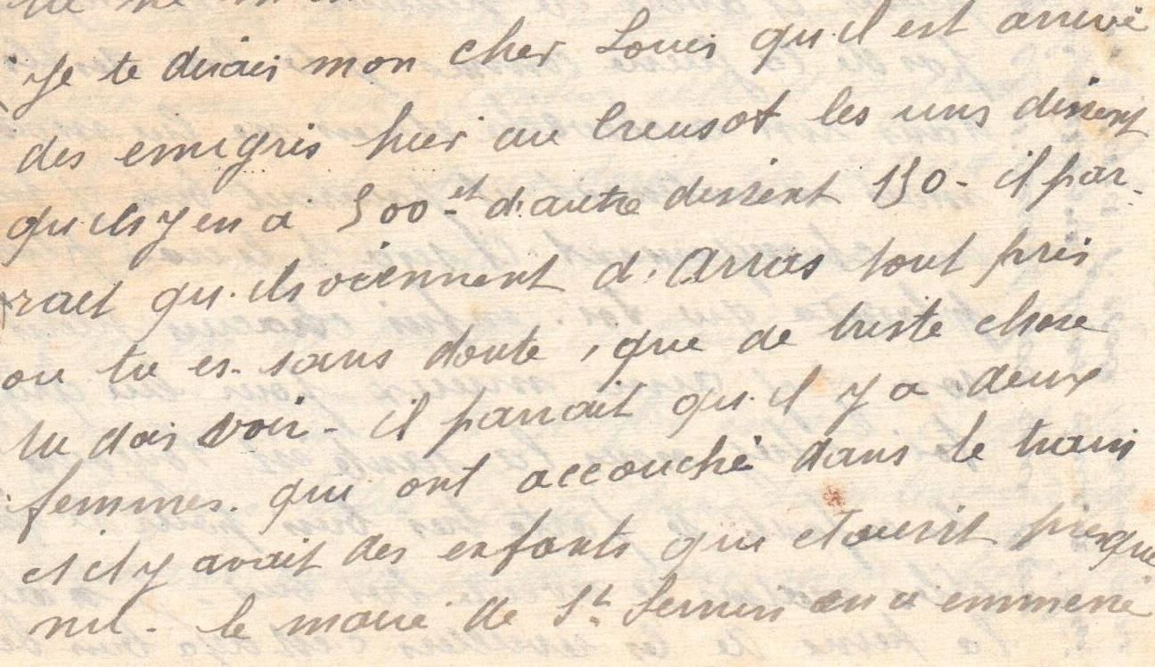 Francine à Louis,  4 novembre 1914, extrait. Collection Rochette